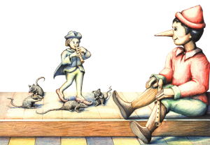 Pinocchio und der Flötenspieler